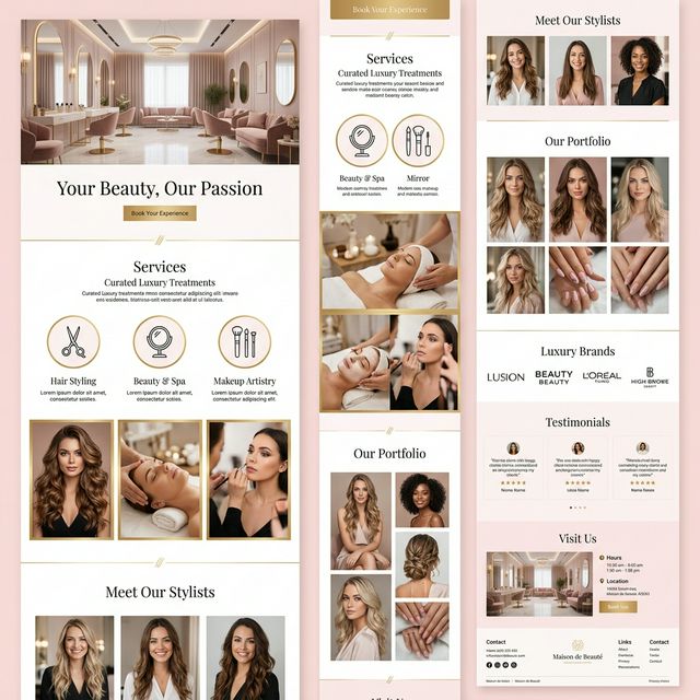 Beauty Salons Website Moving Preview