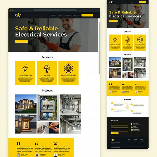 Electrician Website Preview
