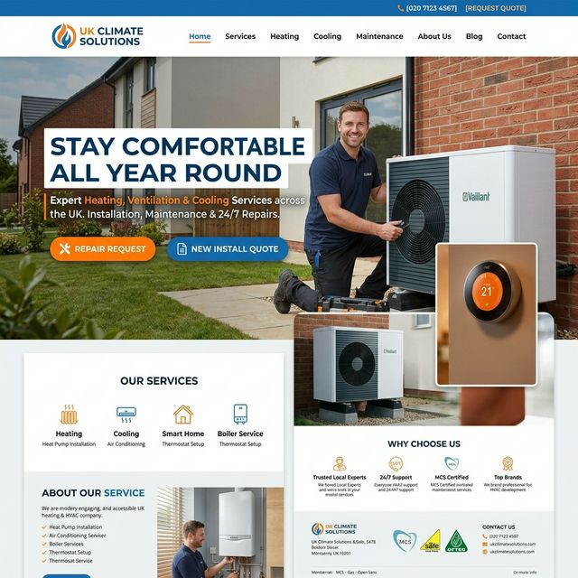 Heating & HVAC Website Preview