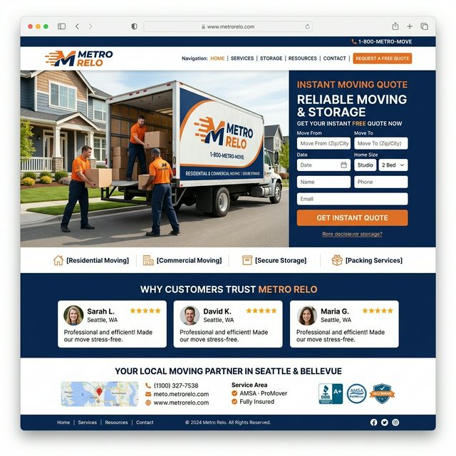 Storage & Removal Website Preview