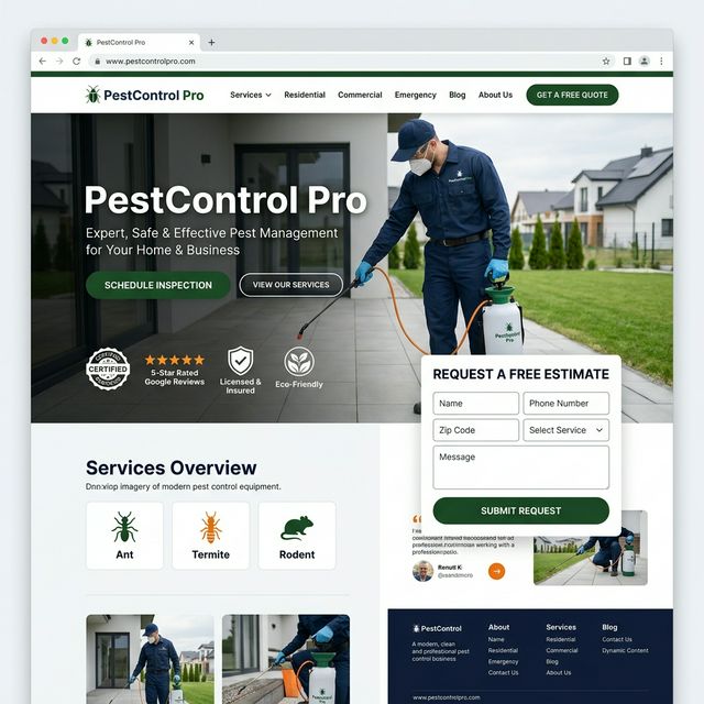 Pest Control Website Preview