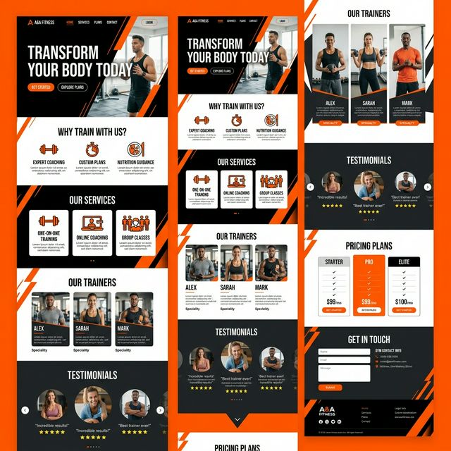 Personal Trainers Website Preview
