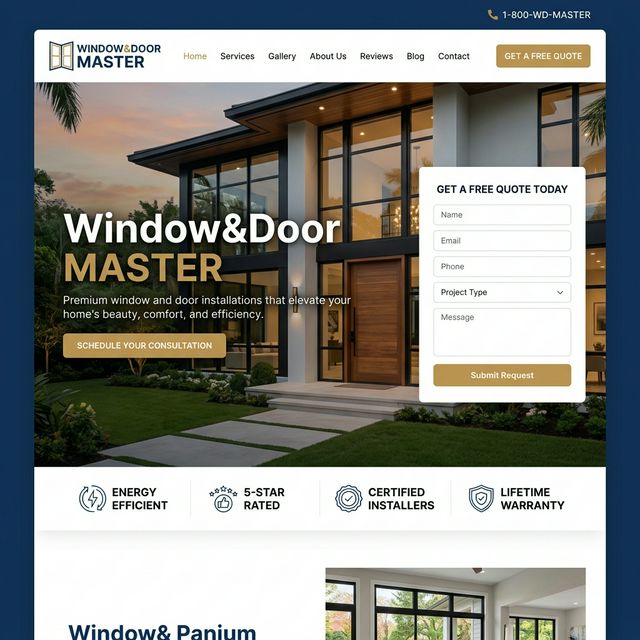 Window & Door Installers Website Preview